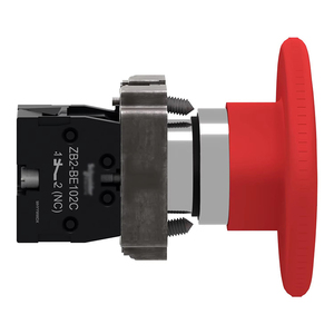 Bouton d'arrêt d'urgence champignon 22 mm autobloquant 250 V 1NO IP66 LED XB2BS542C - Product Image 2