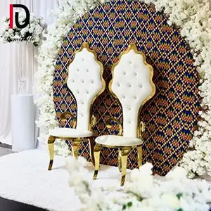 Mobiliário dominado noiva e noivo recepção rei throne cadeira casamento