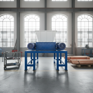 Broyeur de déchets plastiques et métaux à double arbre, prix usine, avec pompe à engrenages, haute efficacité 600-800kg/h, à vendre - Product Image 1