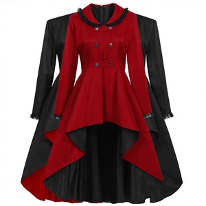 Costume <span class=keywords><strong>de</strong></span> cosplay Plague Doctor Echo, <span class=keywords><strong>manteau</strong></span> trench vintage à ourlet irrégulier long, en polyester, unisexe, pour soirée cosplay - Product Image 1