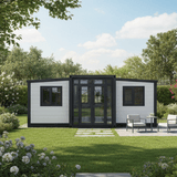 Maison Modulaire Conteneurisée de 2 à 4 Chambres à Coucher, Fabrication Directe Usine, avec Système Solaire pour Hébergement et Magasin Éphémère