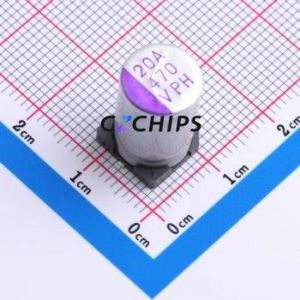Condensateur électrolytique hybride solide-liquide en aluminium SMD 35PHV470M10X16.5, D10xL16.5mm 470uF 20% 35V 4.8A-100kHz - Product Image 1