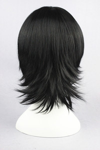 วิกผมคอสเพลย์ MSN Bleach โคจิมะ มิซุอิโร่ แบบสั้นตรงสีดำ 35 ซม. วิกผมสังเคราะห์สำหรับงานปาร์ตี้ฮาโลวีน อนิเมะ ขายส่ง - Product Image 5