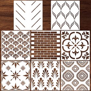 Pochoirs muraux modernes à chevrons, décoration murale, Film décoratif réutilisable pour la peinture, pochoirs pour murs - Product Image 5