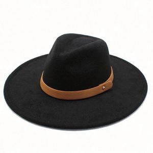 Wholesale Unisex 100% Wool Fedora Hats 9.5cm Wide Brim Vintage Flower & Bowknot Fishing Party High Quality Low Price - Product Image 5