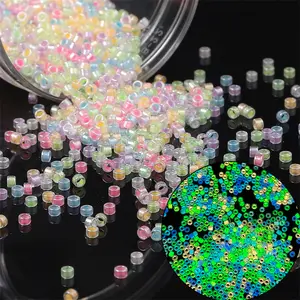 100g/Bag Uniform Size Luminous Beads Glow In The Night Glass Seed Beads for Needle Work DIY Earring Jewelry Making