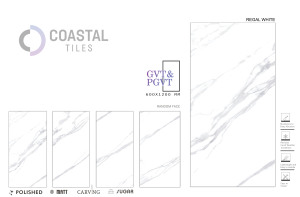 REGAL WHITE Premium Grade 600x1200MM Azulejos de porcelana pulida Acabado brillante Diseño moderno Estilo Firebrick 24X48 Azulejos Premium - Product Image 2