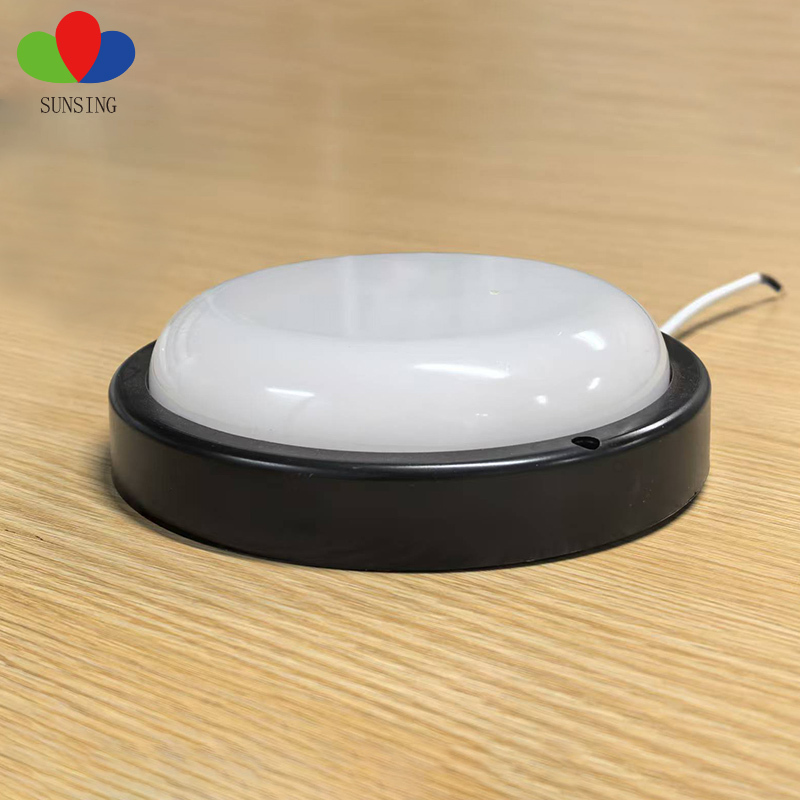 Sunsing IP65 Waterproof 15W Black Round Mosquito Proof Dustproof Led Lights Led Wall Lamp Led Ceiling Lights