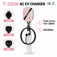 Chargeur mural pour voiture électrique Type 1 Type 2 GBT, câble de 5 m, batterie externe, application WIFI, chargeur AC pour accessoires de véhicules à énergie nouvelle