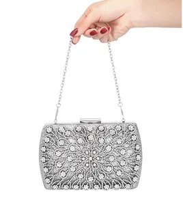 Diamantes de imitación de cristal embrague bolsa Bolsa de Diamantes con perlas boda embragues y monederos para damas de moda noche bolsa