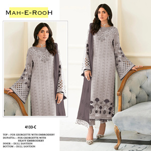 ชุดสูทผ้า Georgette ปากีสถานดีไซน์ใหม่พร้อมลายปัก salwar kameez สำหรับโอกาสพิเศษในราคาจำนวนมาก - Product Image 2