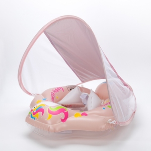 Trẻ sơ sinh bé bơi Float vòng bơi Phụ kiện hồ bơi bé bơi nổi với mặt trời có thể tháo rời tán - Product Image 3