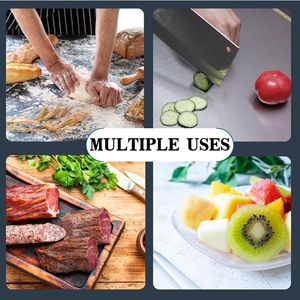 Wholesale Novax Square Stainless Steel Cutting Board Durable Dishwasher Safe Kitchen <b>Rolling</b> <b>Fruit</b> Chopping Baking Kneading - Product Image 2