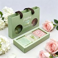 Boîte d'emballage élégante et écologique personnalisée, boîte à savon artisanale avec fenêtre, boîte cadeau de mariage pour savons faits à la main