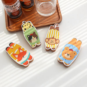 Sáng Tạo hiện đại mở chai bằng gỗ động vật nhỏ nhà bia mở phim hoạt hình tủ lạnh nam châm đồ uống trang trí đa chức năng - Product Image 3