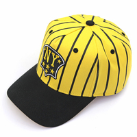 Sombrero de camionero con logotipo bordado de NY de 5 paneles personalizado, gorras de béisbol a rayas, gorras de béisbol para hombres, deportes al aire libre