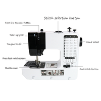 Machine à coudre électrique domestique multifonction à tête unique 220V 400W pour cuir épais, rideaux, fourrures et sacs