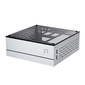 A01 ออฟฟิศ มินิพีซีเคสอลูมิเนียม <span class=keywords><strong>HTPC</strong></span> ฝาครอบกระจกแนวนอนคอมพิวเตอร์เคสขนาดเล็ก <span class=keywords><strong>ITX</strong></span> รองรับเมนบอร์ด <span class=keywords><strong>ITX</strong></span> - Product Image 5