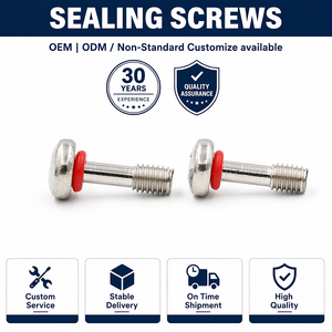 Tornillo <span class=keywords><strong>de</strong></span> Sellado Impermeable M3 M4 M5 con Anillo Tórico <span class=keywords><strong>Rojo</strong></span> <span class=keywords><strong>de</strong></span> Acero Inoxidable Preinstalado, Precio <span class=keywords><strong>de</strong></span> Fábrica, Personalizado - Product Image 1