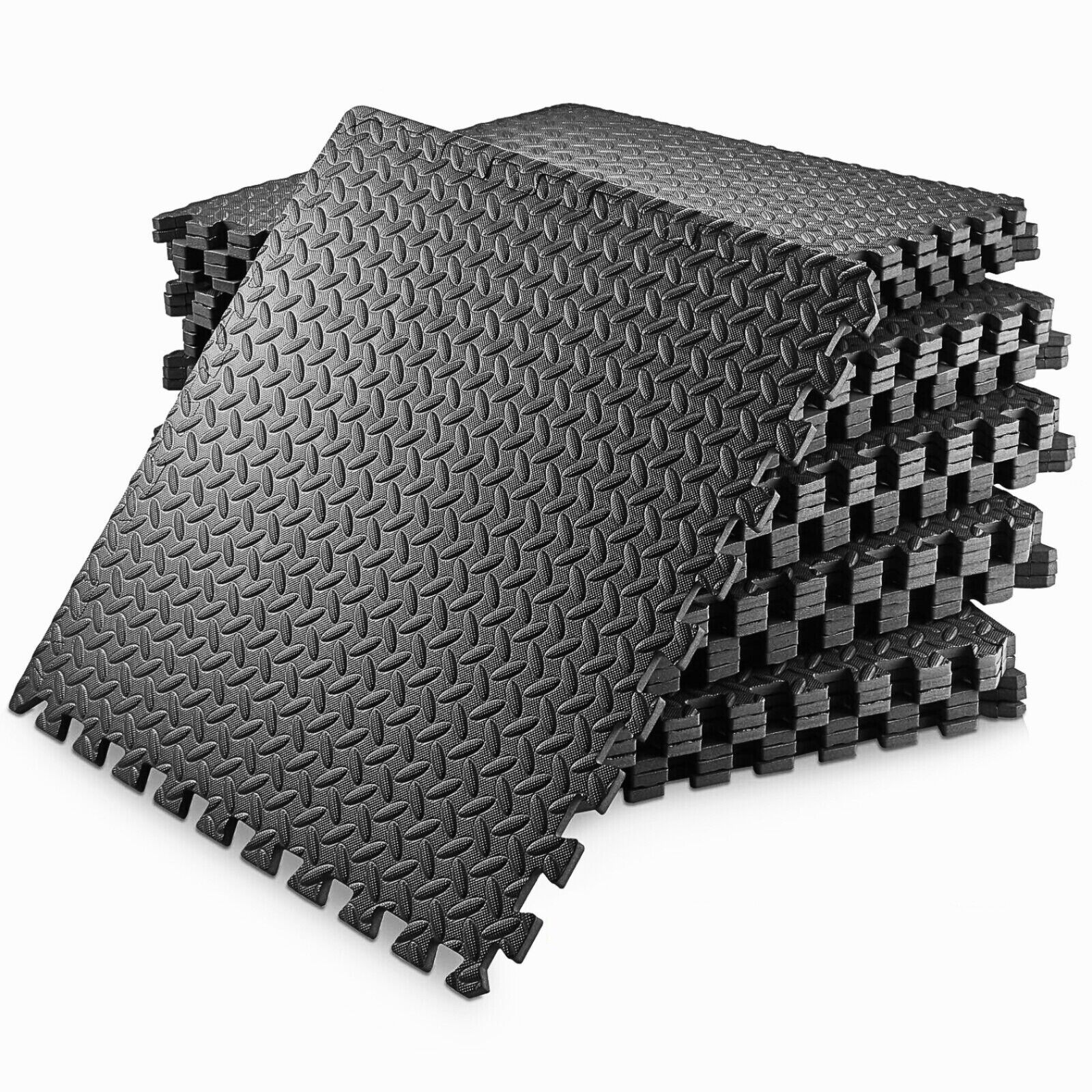 Vente en gros de tapis d'emboîtement en mousse personnalisé pour salle de musculation tapis en mousse eva de couleur noire tapis de sol en mousse eva