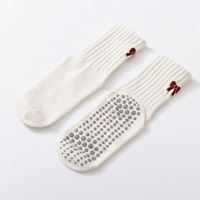 Chaussettes de yoga et de pilates rayées pour femmes avec logo personnalisé, antidérapantes, en coton, pour le sport, la danse, la barre, vente en gros, OEM, en vrac