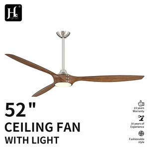 Ventilateur de plafond moderne en fer de 52 pouces à 3 pales avec moteur DC pour intérieur/extérieur OEM ODM - Product Image 3