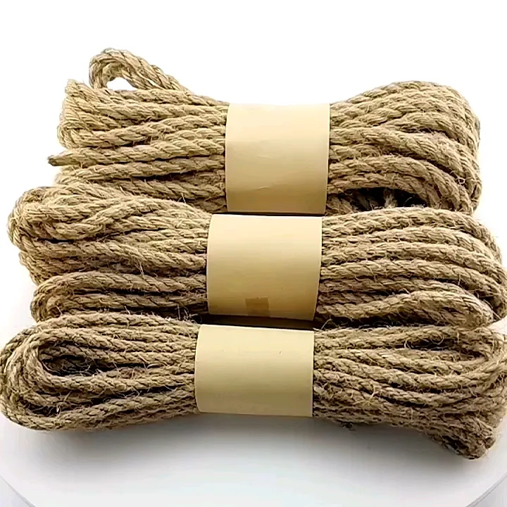 Werkseitig direktes Seil 3-Strang-Juteseilverpackung Juteseil Jute Twisted Cord 100% recycelbar 2mm ~ 50mm