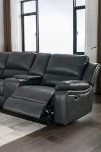 Ensemble de canapés de salon en forme de L coin 6 pièces fauteuil à bascule inclinable canapé inclinable sectionnel 7 places ensemble canapé avec console - Product Image 4