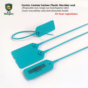 Étiquettes de sécurité jetables personnalisées pour vêtements, sceaux en plastique anti-effraction, étiquettes de sécurité en plastique pour chaussures, bagages de compagnie aérienne - Product Image 1