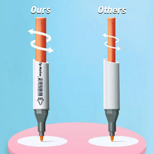 Ensemble de stylos marqueurs à encre à <span class=keywords><strong>alcool</strong></span> à double pointe 24/36/48/60 couleurs, pointe fine, <span class=keywords><strong>dessin</strong></span>, croquis, <span class=keywords><strong>crayon</strong></span>, matière plastique - Product Image 2