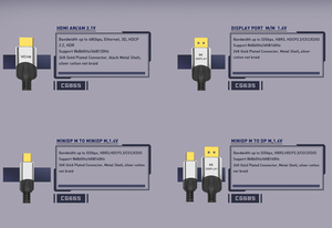 VCOM Braided 8K 60Hz HDMI <strong>Cable</strong> 48Gbps HDR <strong>Ethernet</strong> HDTV Monitor Cord eARC for <strong>Gaming</strong> Setup Professional Studio - Product Image 4