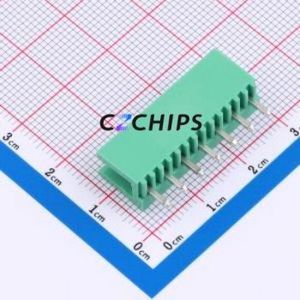 MXHT396V-3.96-07P-GN01-Cu-A Plug-in Terminal Block Through hole,P=3.96mm Board-to-Board / Socket - Open 1x7P 3.96mm Green - Product Image 2