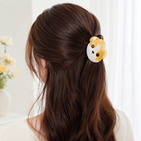 Newyeah Vente en gros Pince à cheveux en acétate 8 cm avec logo personnalisé, motif chiot mignon, forme animale, accessoires capillaires de dessin animé pour femmes