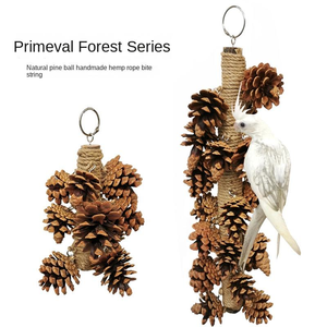 2026 New Parrot <strong>Toy</strong> <strong>Bird</strong> Supplies Pineapple Hemp Rope Bite Strands Hanging Festival <strong>Bird</strong> <strong>Cage</strong> Decoration Made of Wood - Product Image 5
