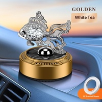 Diffuseur de parfum solaire en métal pour voiture avec rotation automatique, parfum longue durée et élimination des odeurs