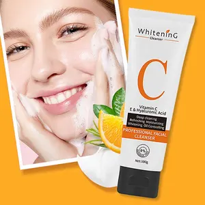 OEM ODM Supplier Beauty Women Moisturizing Whitening Face Clean Face Wash Deep Cleansing Foam Face Vitamine C Cleanser