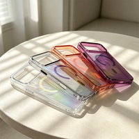 Coque de téléphone magnétique JOYPORODO B523 effet aurore dégradé, transparente en TPU et PC, pour iPhone 18 17 Pro Max, en stock, protection mobile