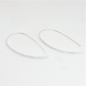 Última colección Pendientes de aro martillados de Plata de Ley 925 Chapado en oro de 18 quilates Estilo llamativo minimalista para bodas y fiestas - Product Image 5