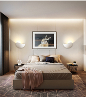 Lampu Dinding LED, lampu dinding dekoratif latar belakang sofa ruang tamu 5W minimalis setengah bulan kamar tidur