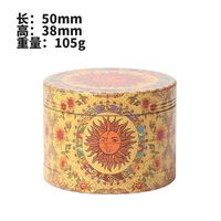 Moulin à herbes en zinc métallique de 50 mm avec logo personnalisable et impression intégrale, vente en gros, moulin à tabac et herbes avec logo sur mesure