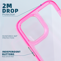 Armure de luxe mat pour Iphone 15 Pro Max Mini X Plus pare-chocs antichoc couverture rigide souple Transparent Tpu coque de téléphone