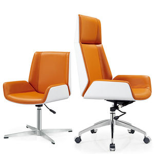 Sedia da Ufficio Boss in Pelle PU con Struttura in Metallo, Seduta Confortevole, Finitura Premium <span class=keywords><strong>per</strong></span> Sale Riunioni e Uffici - Product Image 2