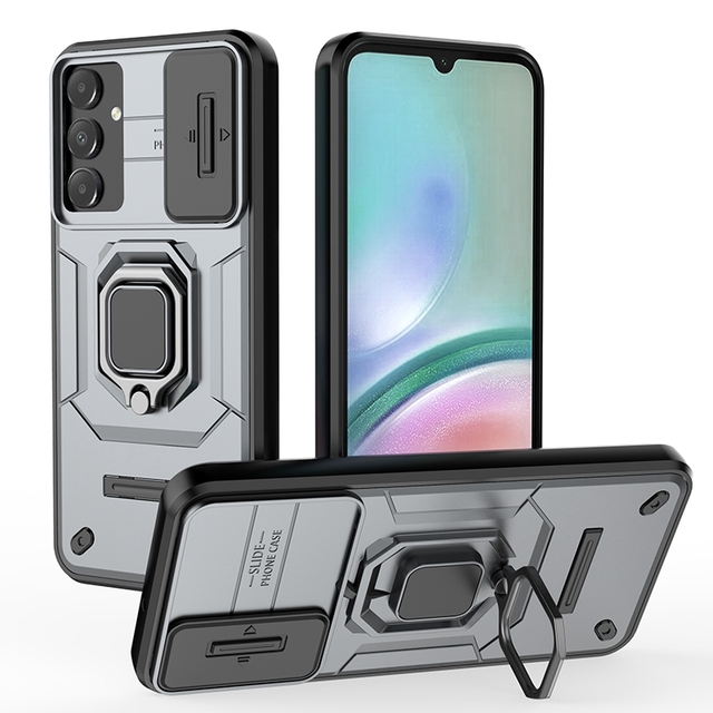Push Window Heavy Duty case Back Cover for Samsung A15/F15/M15/A35/A25/A55, for Galaxy M55 Ring Bracket Armor case