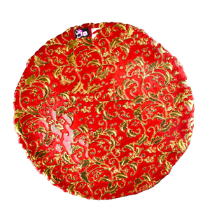 Assiettes de présentation décoratives de luxe en verre, <span class=keywords><strong>sous</strong></span>-assiettes rouges en verre pour Noël et mariages, vente en gros - Product Image 1