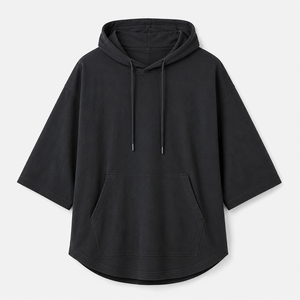 Sweat à capuche numérique unisexe en molleton à manches régulières, coupe ajustée, avec logo personnalisé, épaules tombantes, style streetwear, poche kangourou, collection automne - Product Image 3