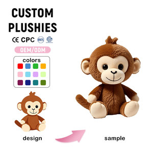 Custom Design <strong>Monkey</strong> Plush <strong>Toy</strong> With Soft Cotton Stuffed Animal for Birthday Gift or Fidget <strong>Toy</strong> - Product Image 1
