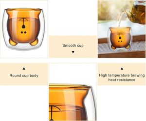 Wholesale Handmade Transparent <b>Double</b> <b>Wall</b> Classic Eco-Friendly Borosilicate Glass Coffee <b>Mug</b> with Hand Grip 250ml - Product Image 3