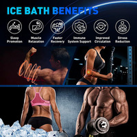 Baignoire à glace gonflable portable en PVC pour bain froid en extérieur