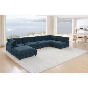 Canapés modernes <span class=keywords><strong>de</strong></span> design <span class=keywords><strong>de</strong></span> luxe, ensemble <span class=keywords><strong>de</strong></span> canapés en velours et tissu chenille, système <span class=keywords><strong>de</strong></span> galets et <span class=keywords><strong>de</strong></span> <span class=keywords><strong>gravats</strong></span>, canapé à sections modulables - Product Image 1