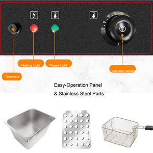 18 + 18lタンクツインタンク電気ディープフライヤー大容量20l-22lオイル容量単相フライヤー - Product Image 3